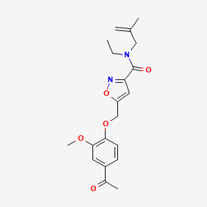 5-[(4-acetyl-2-methoxyphenoxy)methyl]-N-ethyl-N-(2-methyl-2-propen-1-yl)-3-isoxazolecarboxamide