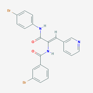 molecular formula C21H15Br2N3O2 B378379 3-bromo-N-[1-[(4-bromoanilino)carbonyl]-2-(3-pyridinyl)vinyl]benzamide 