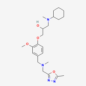 1-[cyclohexyl(methyl)amino]-3-[2-methoxy-4-({methyl[(5-methyl-1,3,4-oxadiazol-2-yl)methyl]amino}methyl)phenoxy]-2-propanol