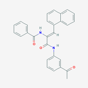 N-[1-[(3-acetylanilino)carbonyl]-2-(1-naphthyl)vinyl]benzamide