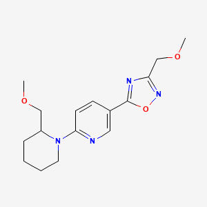 5-[3-(methoxymethyl)-1,2,4-oxadiazol-5-yl]-2-[2-(methoxymethyl)-1-piperidinyl]pyridine