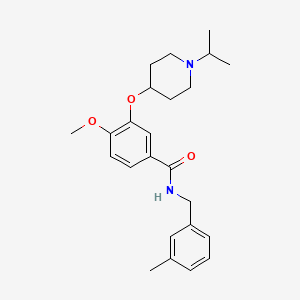 molecular formula C24H32N2O3 B3783829 3-[(1-isopropyl-4-piperidinyl)oxy]-4-methoxy-N-(3-methylbenzyl)benzamide 