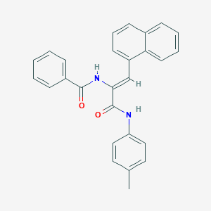 molecular formula C27H22N2O2 B378383 N-[2-(1-naphthyl)-1-(4-toluidinocarbonyl)vinyl]benzamide 