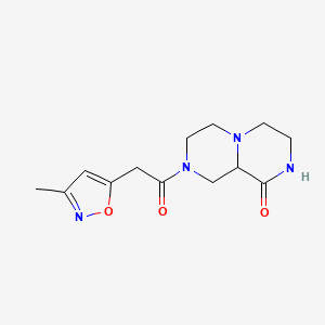 molecular formula C13H18N4O3 B3783836 8-[(3-methylisoxazol-5-yl)acetyl]hexahydro-2H-pyrazino[1,2-a]pyrazin-1(6H)-one 