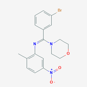 4-[(3-Bromophenyl)({5-nitro-2-methylphenyl}imino)methyl]morpholine