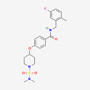 4-({1-[(dimethylamino)sulfonyl]-4-piperidinyl}oxy)-N-(5-fluoro-2-methylbenzyl)benzamide