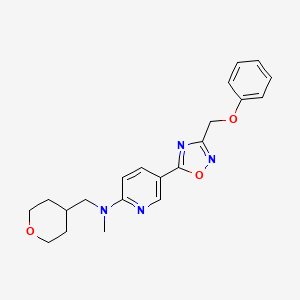 N-methyl-5-[3-(phenoxymethyl)-1,2,4-oxadiazol-5-yl]-N-(tetrahydro-2H-pyran-4-ylmethyl)-2-pyridinamine