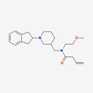 molecular formula C22H32N2O2 B3783898 N-[[1-(2,3-dihydro-1H-inden-2-yl)piperidin-3-yl]methyl]-N-(2-methoxyethyl)but-3-enamide 