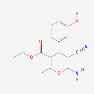 ethyl 6-amino-5-cyano-4-(3-hydroxyphenyl)-2-methyl-4H-pyran-3-carboxylate