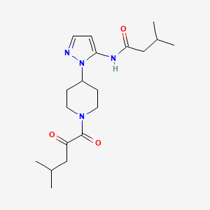 3-methyl-N-{1-[1-(4-methyl-2-oxopentanoyl)-4-piperidinyl]-1H-pyrazol-5-yl}butanamide