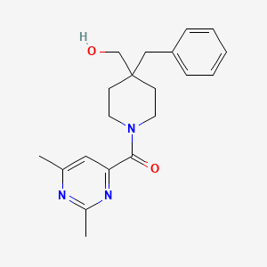 [4-Benzyl-4-(hydroxymethyl)piperidin-1-yl]-(2,6-dimethylpyrimidin-4-yl)methanone