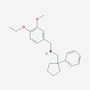 molecular formula C22H29NO2 B378393 (4-Ethoxy-3-methoxy-benzyl)-(1-phenyl-cyclopentylmethyl)-amine 