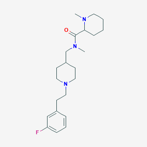 N-({1-[2-(3-fluorophenyl)ethyl]-4-piperidinyl}methyl)-N,1-dimethyl-2-piperidinecarboxamide