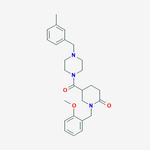 molecular formula C26H33N3O3 B3783948 1-(2-methoxybenzyl)-5-{[4-(3-methylbenzyl)-1-piperazinyl]carbonyl}-2-piperidinone 