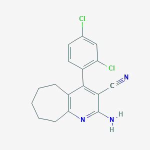 2-amino-4-(2,4-dichlorophenyl)-6,7,8,9-tetrahydro-5H-cyclohepta[b]pyridine-3-carbonitrile