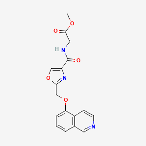 molecular formula C17H15N3O5 B3783964 Methyl 2-[[2-(isoquinolin-5-yloxymethyl)-1,3-oxazole-4-carbonyl]amino]acetate 