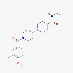 molecular formula C22H32FN3O3 B3783968 1'-(3-fluoro-4-methoxybenzoyl)-N-isopropyl-1,4'-bipiperidine-4-carboxamide 