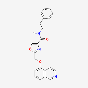 molecular formula C23H21N3O3 B3784002 2-[(5-isoquinolinyloxy)methyl]-N-methyl-N-(2-phenylethyl)-1,3-oxazole-4-carboxamide 