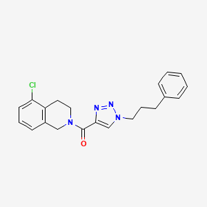 molecular formula C21H21ClN4O B3784006 5-chloro-2-{[1-(3-phenylpropyl)-1H-1,2,3-triazol-4-yl]carbonyl}-1,2,3,4-tetrahydroisoquinoline 