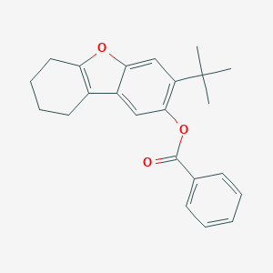 molecular formula C23H24O3 B378401 3-Tert-butyl-6,7,8,9-tetrahydrodibenzo[b,d]furan-2-yl benzoate 