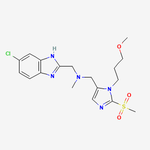 1-(5-chloro-1H-benzimidazol-2-yl)-N-{[1-(3-methoxypropyl)-2-(methylsulfonyl)-1H-imidazol-5-yl]methyl}-N-methylmethanamine