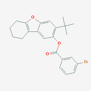 (3-Tert-butyl-6,7,8,9-tetrahydrodibenzofuran-2-yl) 3-bromobenzoate