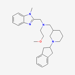 N-{[1-(2,3-dihydro-1H-inden-2-yl)-3-piperidinyl]methyl}-2-methoxy-N-[(1-methyl-1H-benzimidazol-2-yl)methyl]ethanamine