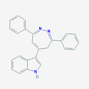 molecular formula C25H19N3 B378403 3-(3,7-diphenyl-4H-1,2-diazepin-5-yl)-1H-indole CAS No. 5569-49-3