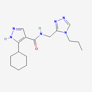 3-cyclohexyl-N-[(4-propyl-4H-1,2,4-triazol-3-yl)methyl]-1H-pyrazole-4-carboxamide