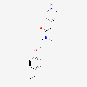 molecular formula C18H26N2O2 B3784037 N-[2-(4-ethylphenoxy)ethyl]-N-methyl-2-(1,2,3,6-tetrahydro-4-pyridinyl)acetamide hydrochloride 