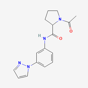 1-acetyl-N-[3-(1H-pyrazol-1-yl)phenyl]prolinamide