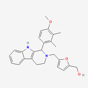 molecular formula C26H28N2O3 B3784049 (5-{[1-(4-methoxy-2,3-dimethylphenyl)-1,3,4,9-tetrahydro-2H-beta-carbolin-2-yl]methyl}-2-furyl)methanol 