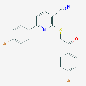 6-(4-Bromophenyl)-2-{[2-(4-bromophenyl)-2-oxoethyl]sulfanyl}nicotinonitrile