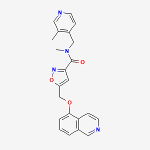 5-[(5-isoquinolinyloxy)methyl]-N-methyl-N-[(3-methyl-4-pyridinyl)methyl]-3-isoxazolecarboxamide