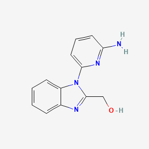 molecular formula C13H12N4O B3784094 [1-(6-aminopyridin-2-yl)-1H-benzimidazol-2-yl]methanol 