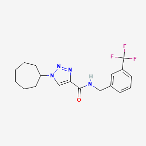 1-cycloheptyl-N-[[3-(trifluoromethyl)phenyl]methyl]triazole-4-carboxamide