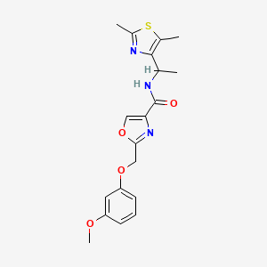 N-[1-(2,5-dimethyl-1,3-thiazol-4-yl)ethyl]-2-[(3-methoxyphenoxy)methyl]-1,3-oxazole-4-carboxamide