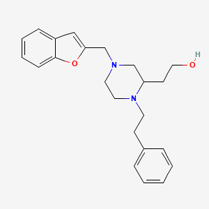 2-[4-(1-benzofuran-2-ylmethyl)-1-(2-phenylethyl)-2-piperazinyl]ethanol