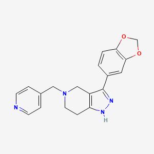 3-(1,3-Benzodioxol-5-yl)-5-(pyridin-4-ylmethyl)-1,4,6,7-tetrahydropyrazolo[4,3-c]pyridine