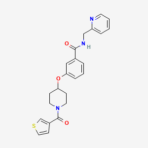 N-(2-pyridinylmethyl)-3-{[1-(3-thienylcarbonyl)-4-piperidinyl]oxy}benzamide