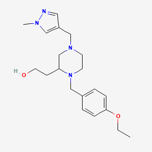 2-{1-(4-ethoxybenzyl)-4-[(1-methyl-1H-pyrazol-4-yl)methyl]-2-piperazinyl}ethanol