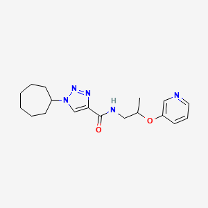 1-cycloheptyl-N-[2-(3-pyridinyloxy)propyl]-1H-1,2,3-triazole-4-carboxamide