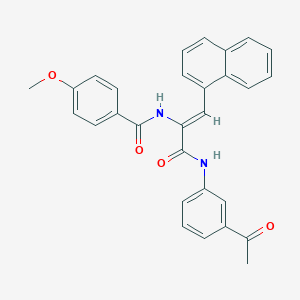 N-[1-[(3-acetylanilino)carbonyl]-2-(1-naphthyl)vinyl]-4-methoxybenzamide