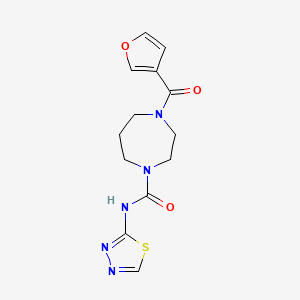 4-(3-furoyl)-N-1,3,4-thiadiazol-2-yl-1,4-diazepane-1-carboxamide