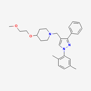 1-{[1-(2,5-dimethylphenyl)-3-phenyl-1H-pyrazol-4-yl]methyl}-4-(2-methoxyethoxy)piperidine