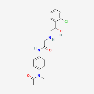 molecular formula C19H22ClN3O3 B3784245 N-{4-[acetyl(methyl)amino]phenyl}-2-{[2-(2-chlorophenyl)-2-hydroxyethyl]amino}acetamide 