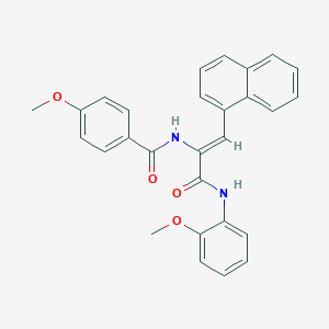 4-methoxy-N-[1-[(2-methoxyanilino)carbonyl]-2-(1-naphthyl)vinyl]benzamide