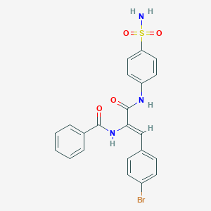 N-[1-{[4-(aminosulfonyl)anilino]carbonyl}-2-(4-bromophenyl)vinyl]benzamide