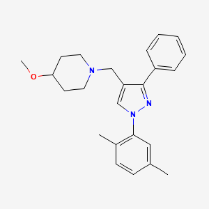 1-{[1-(2,5-dimethylphenyl)-3-phenyl-1H-pyrazol-4-yl]methyl}-4-methoxypiperidine