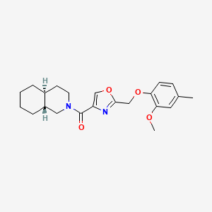 (4aS*,8aR*)-2-({2-[(2-methoxy-4-methylphenoxy)methyl]-1,3-oxazol-4-yl}carbonyl)decahydroisoquinoline